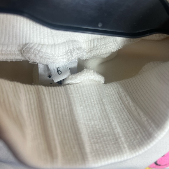 Lola + The Boys White Joggers with Colorful Smiley Faces - Picture 9 of 9